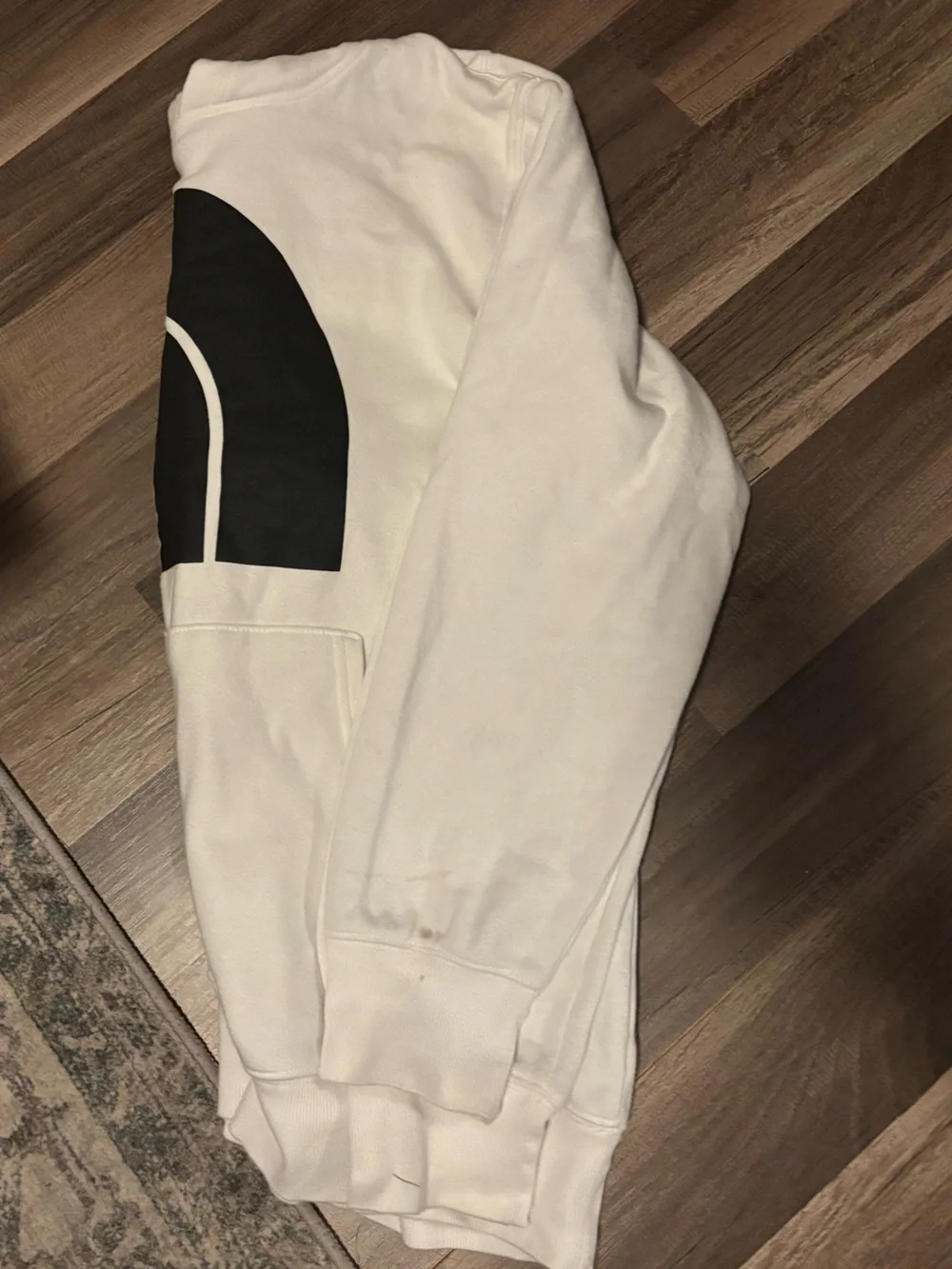 The North Face White Crewneck Sweatshirt with Black Logo